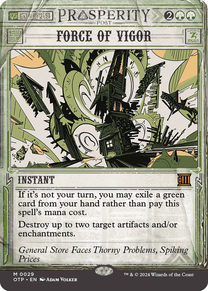 Force of Vigor 29/65 (Outlaws of Thunder Junction: Breaking News)  - Showcase