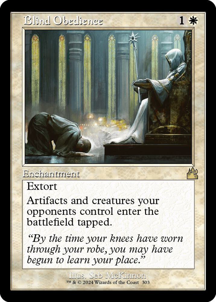 Blind Obedience 303/291 (Ravnica Remastered)  - Retro Foil
