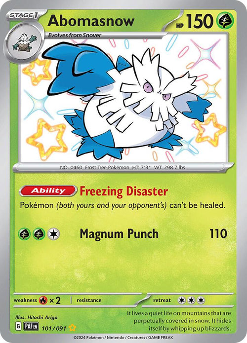Abomasnow 101/091 (SV: Paldean Fates)  - Holofoil