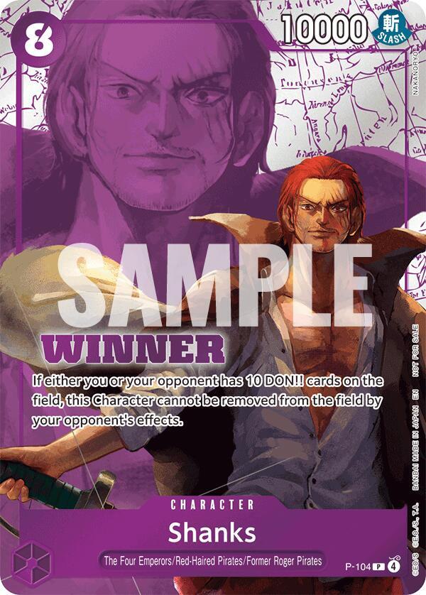 Shanks (Winner Pack 2026 Vol.2) P-104 (One Piece Promotion Cards)  - Foil