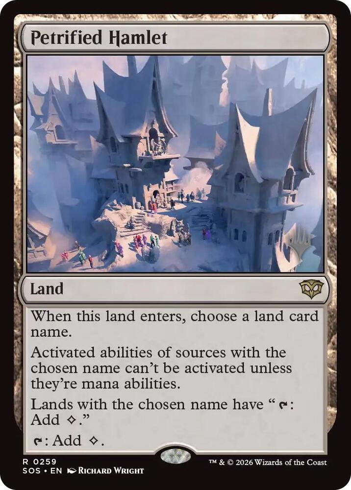 Petrified Hamlet 259 (Promo Pack: Secrets of Strixhaven)  - Foil