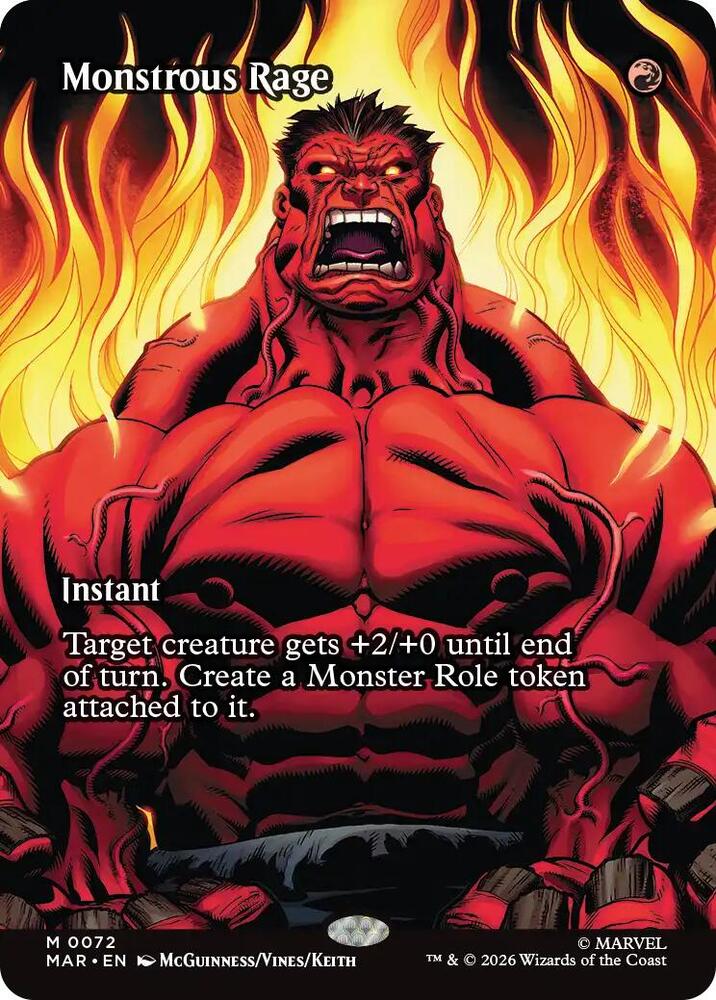 Monstrous Rage 72 (Marvel Universe Eternal-Legal)  - Borderless Foil