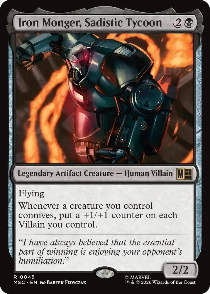 Iron Monger, Sadistic Tycoon 45 (Commander: Marvel Super Heroes)  - Surge Foil 
