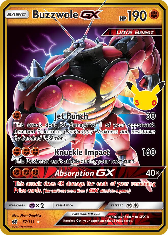 Buzzwole GX 57/111 (ME: 30th Celebration Classic Collection)  - Holofoil