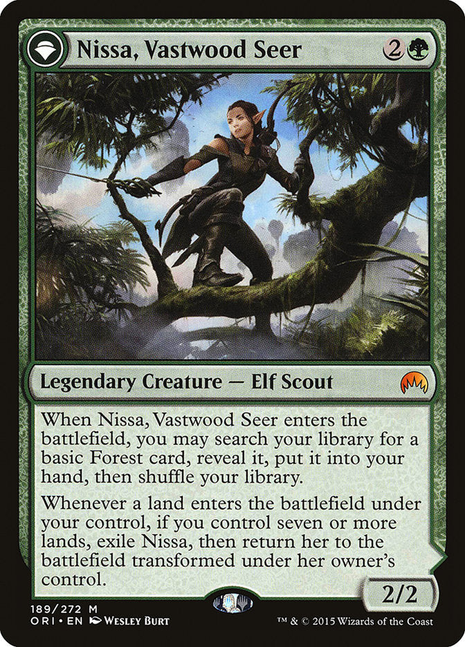 Nissa, Vastwood Seer // Nissa, Sage Animist 189/272 (Magic Origins) 