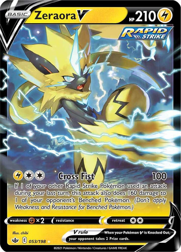 Zeraora V 053/198 (SWSH06: Chilling Reign)  - Holofoil