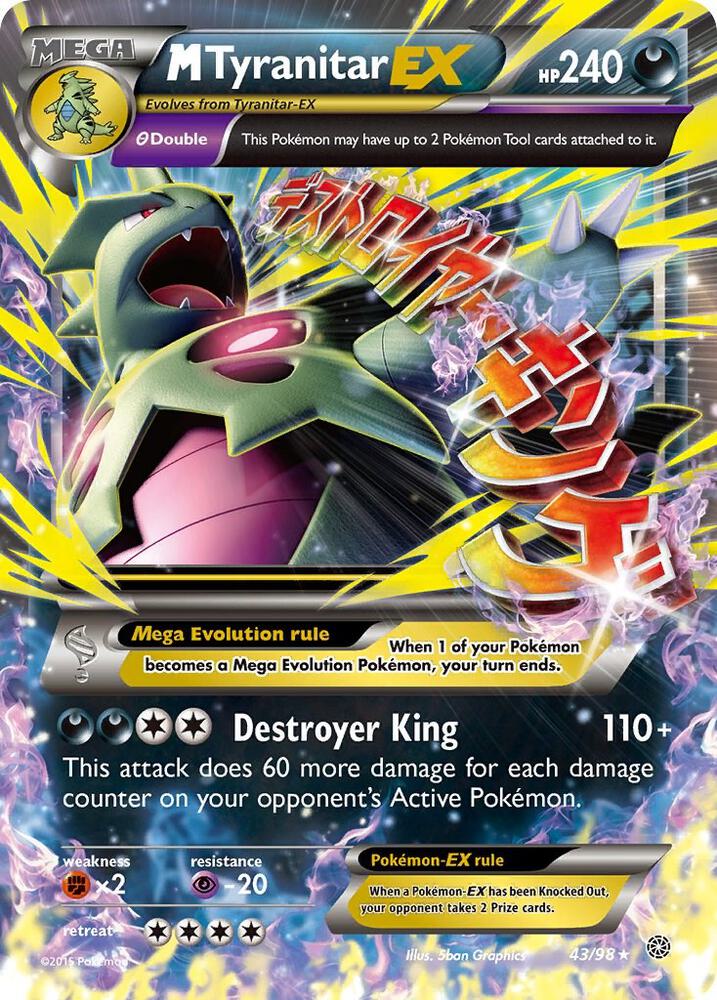 M Tyranitar EX 43/98 (XY - Ancient Origins)  - Holofoil
