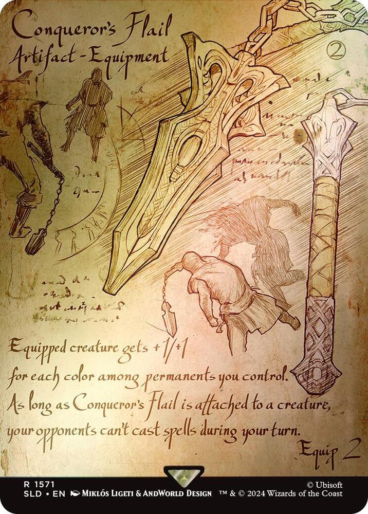 Conqueror's Flail 1571 (Secret Lair Drop Series)  - Borderless Rainbow Foil