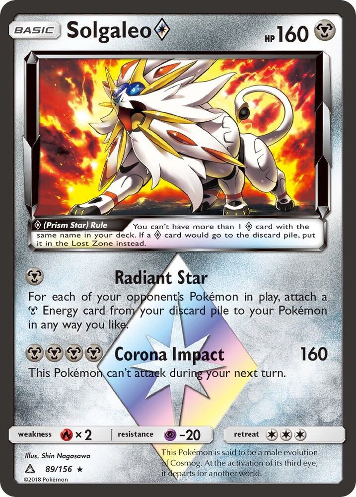 Solgaleo Prism Star 89/156 (SM - Ultra Prism)  - Holofoil