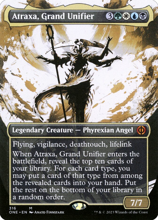 Atraxa, Grand Unifier 316 (Phyrexia: All Will Be One)  - Borderless