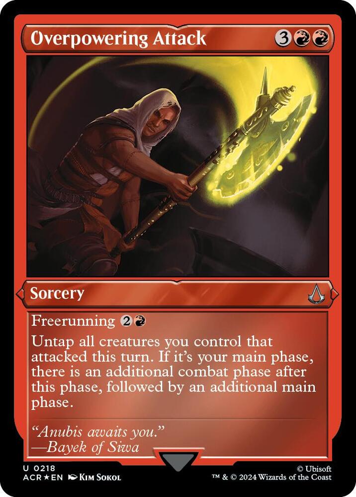Overpowering Attack 218 (Universes Beyond: Assassin's Creed)  - Etched Foil