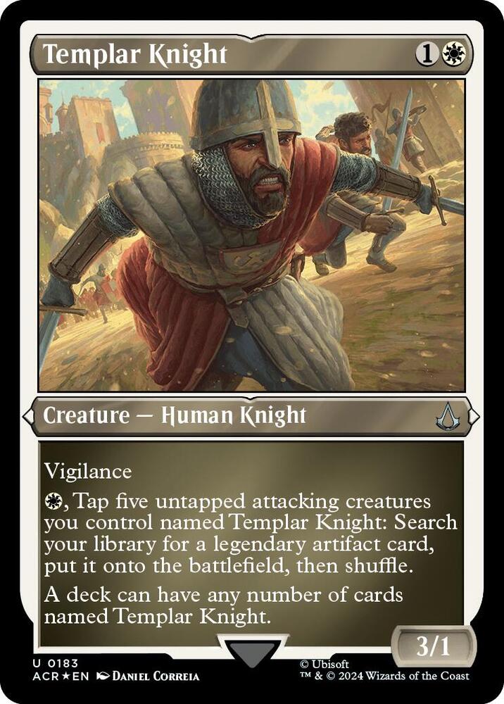 Templar Knight 183 (Universes Beyond: Assassin's Creed)  - Etched Foil
