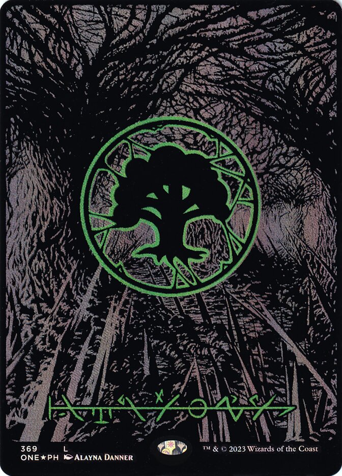 Forest 369 (Phyrexia: All Will Be One)  - Oil Slick Foil