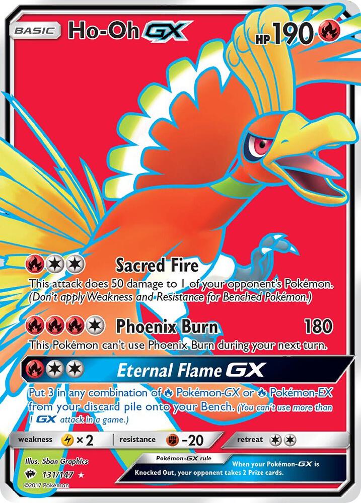 Ho-Oh GX 131/147 (SM - Burning Shadows)  - Holofoil