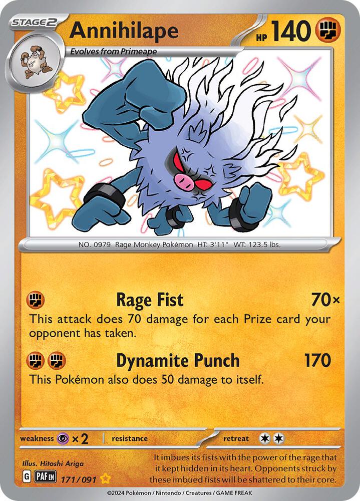 Annihilape 171/091 (SV: Paldean Fates)  - Holofoil