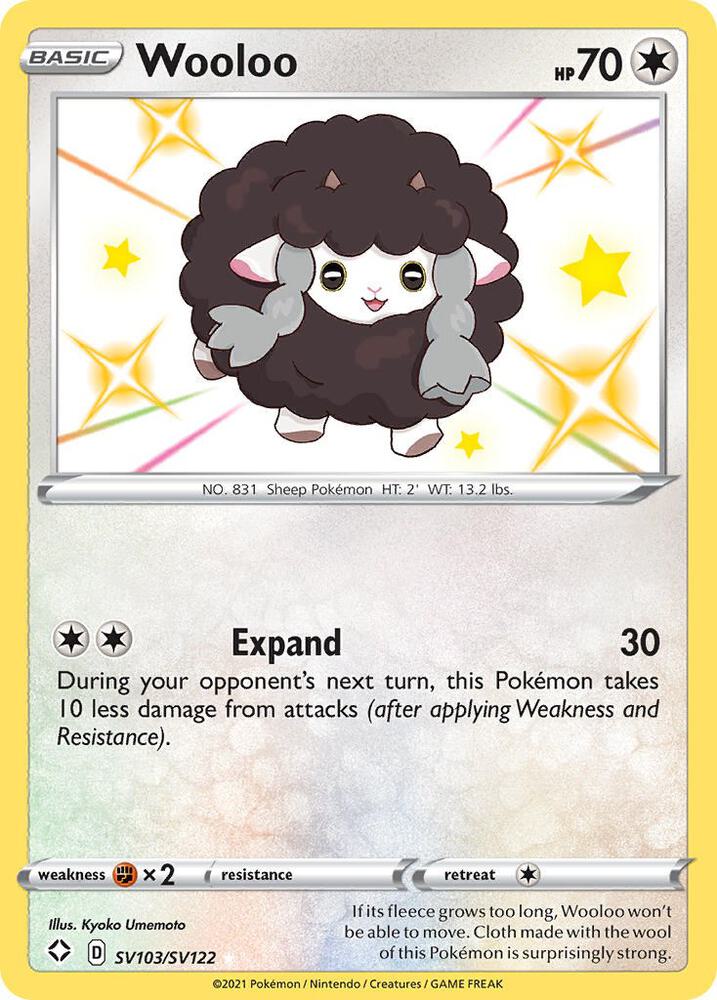 Wooloo SV103/SV122 (Shining Fates: Shiny Vault)  - Holofoil