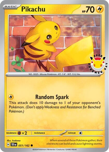 Pikachu Pokemon Day 2026 051/162 (Miscellaneous Cards & Products)  - Holofoil