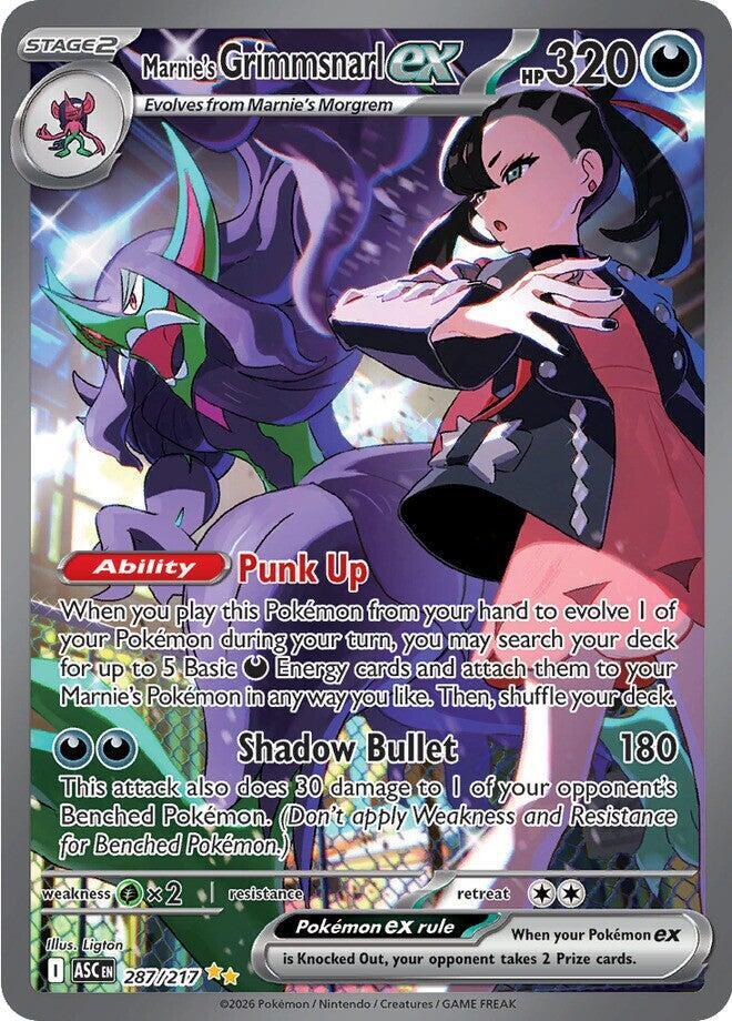 Marnie's Grimmsnarl ex 287/217 (ME: Ascended Heroes)  - Holofoil