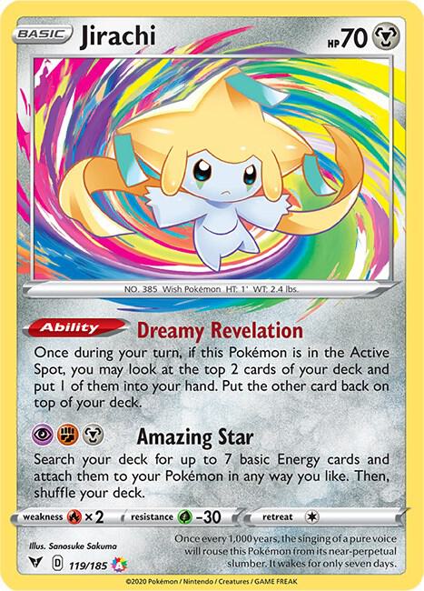 Jirachi 119/185 (SWSH04: Vivid Voltage)  - Holofoil