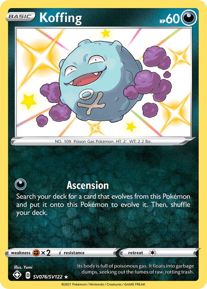 Koffing SV076/SV122 (Shining Fates: Shiny Vault)  - Holofoil
