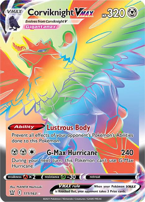 Corviknight VMAX Secret 171/163 (SWSH05: Battle Styles)  - Holofoil
