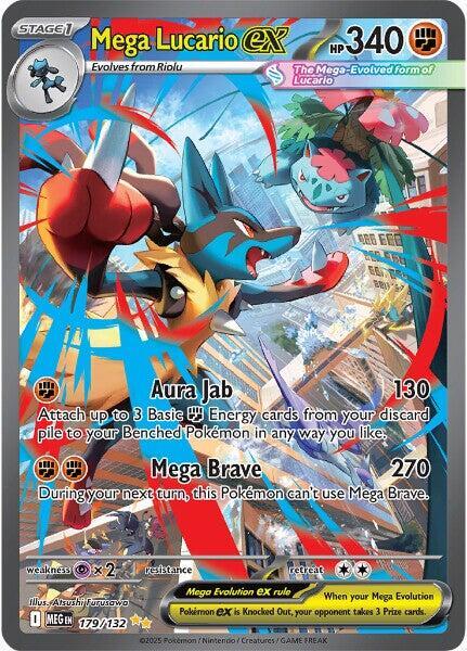 Mega Lucario ex 179/132 (ME01: Mega Evolution)  - Holofoil
