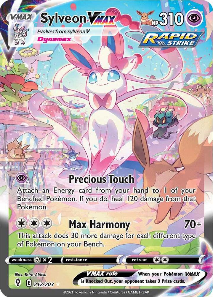Sylveon VMAX Art Secret 212/203 (SWSH07: Evolving Skies)  - Holofoil