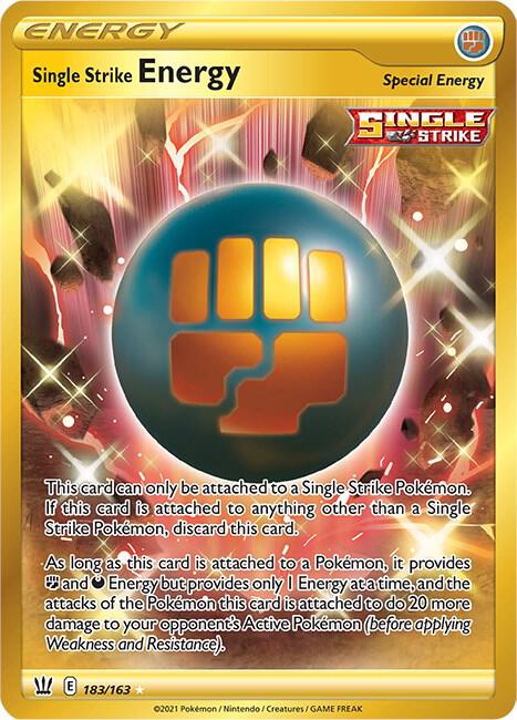 Single Strike Energy Secret 183/163 (SWSH05: Battle Styles)  - Holofoil