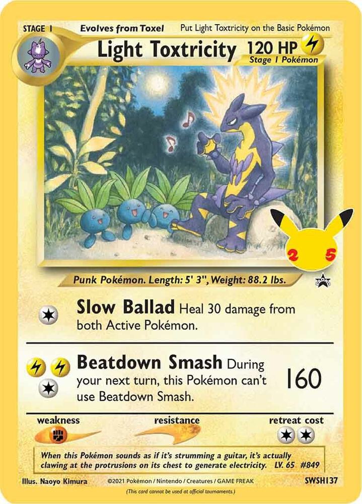 Light Toxtricity SWSH137 (SWSH: Sword & Shield Promo Cards)  - Holofoil