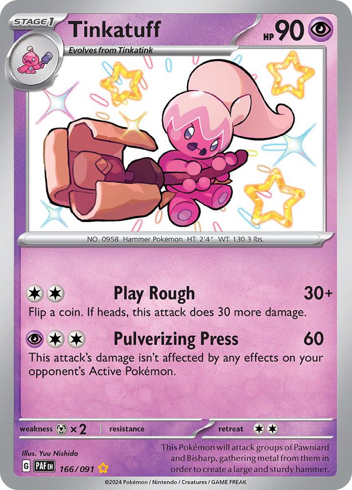 Tinkatuff 166/091 (SV: Paldean Fates)  - Holofoil