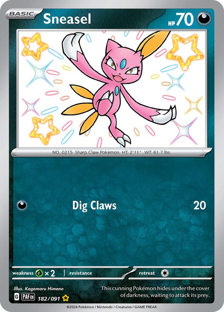 Sneasel 182/091 (SV: Paldean Fates)  - Holofoil