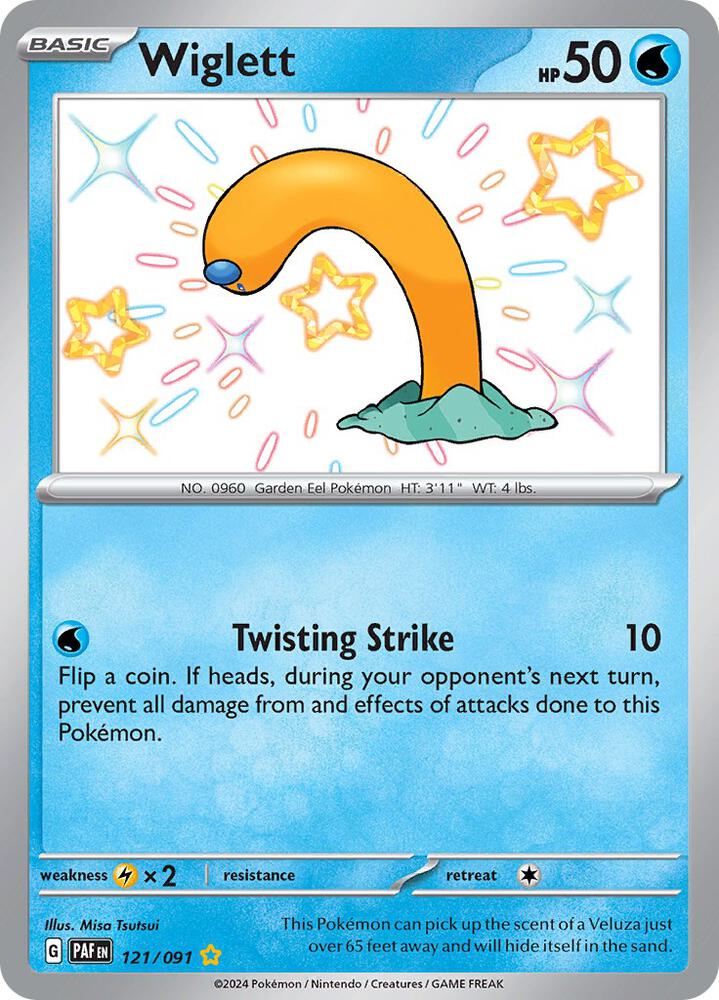 Wiglett 121/091 (SV: Paldean Fates)  - Holofoil