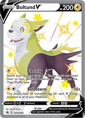 Boltund V SWSH085 (SWSH: Sword & Shield Promo Cards)  - Holofoil
