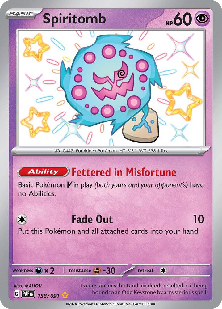 Spiritomb 158/091 (SV: Paldean Fates)  - Holofoil