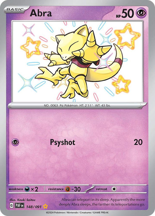 Abra 148/091 (SV: Paldean Fates)  - Holofoil