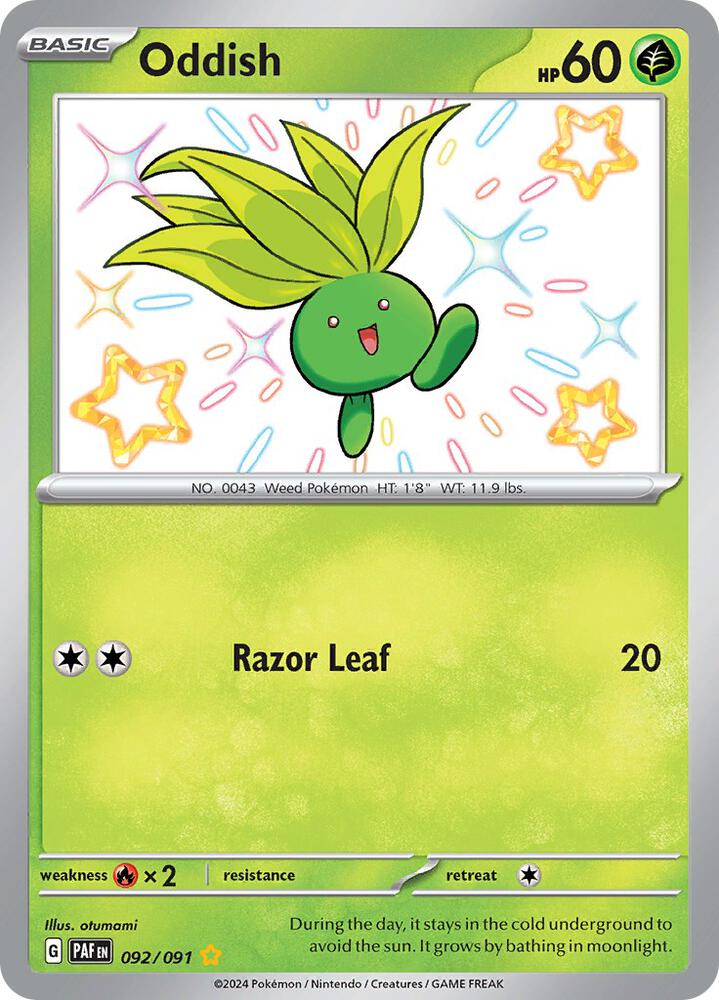 Oddish 092/091 (SV: Paldean Fates)  - Holofoil