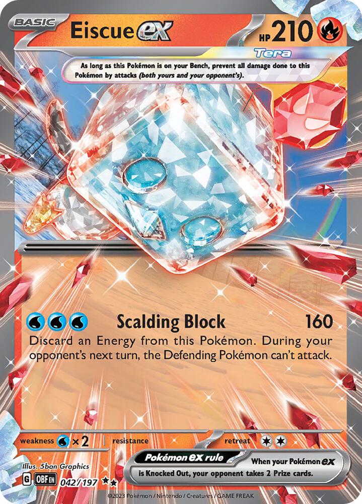 Eiscue ex 042/197 (SV03: Obsidian Flames)  - Holofoil
