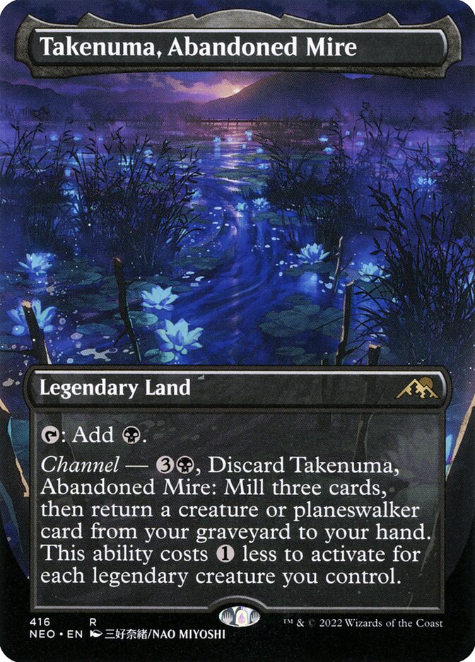 Takenuma, Abandoned Mire 416 (Kamigawa: Neon Dynasty)  - Borderless Foil