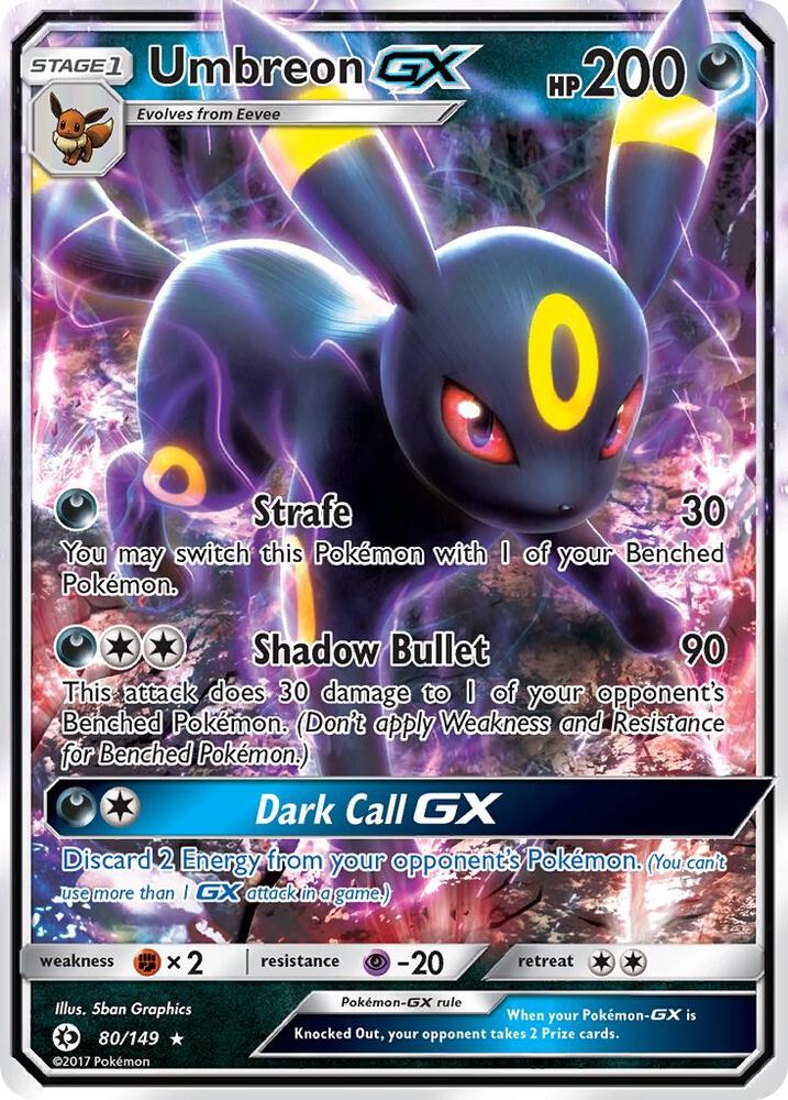 Umbreon GX 80/149 (SM Base Set)  - Holofoil