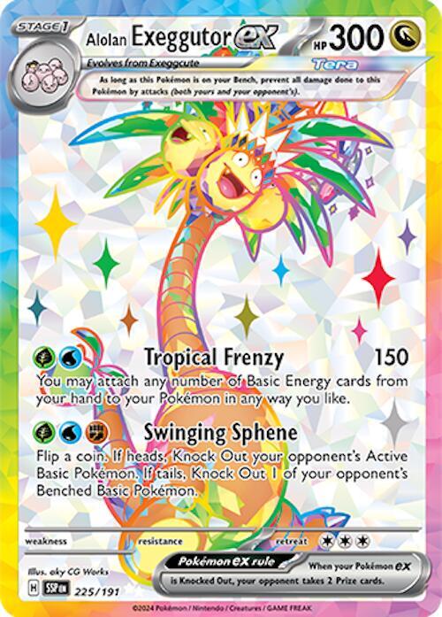 Alolan Exeggutor ex 225/191 (SV08: Surging Sparks)  - Holofoil