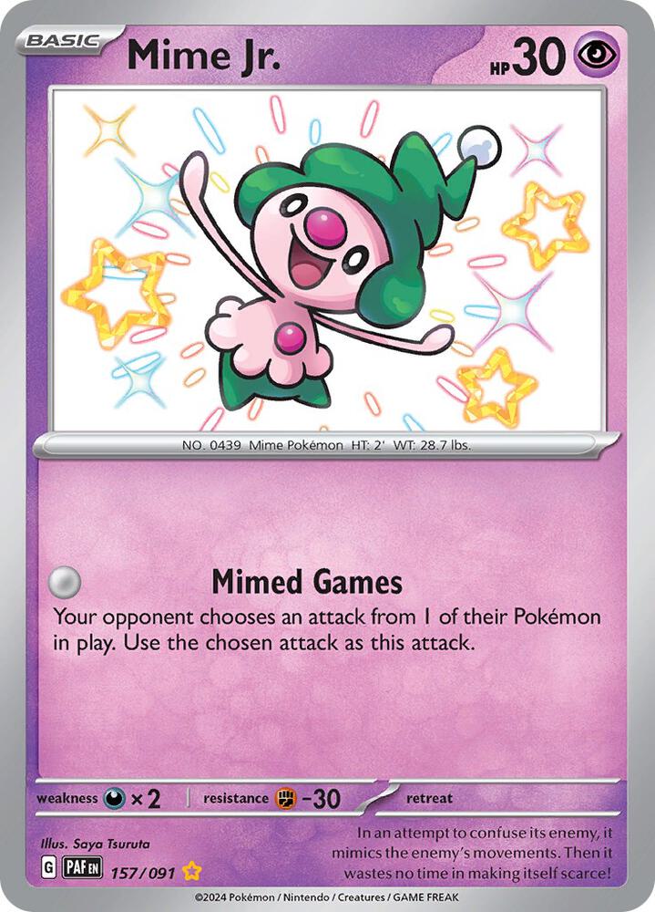 Mime Jr. 157/091 (SV: Paldean Fates)  - Holofoil