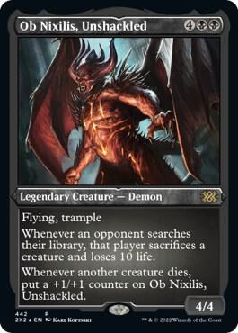 Ob Nixilis Unshackled Foil Etched 442 (Double Masters 2022)  - Foil