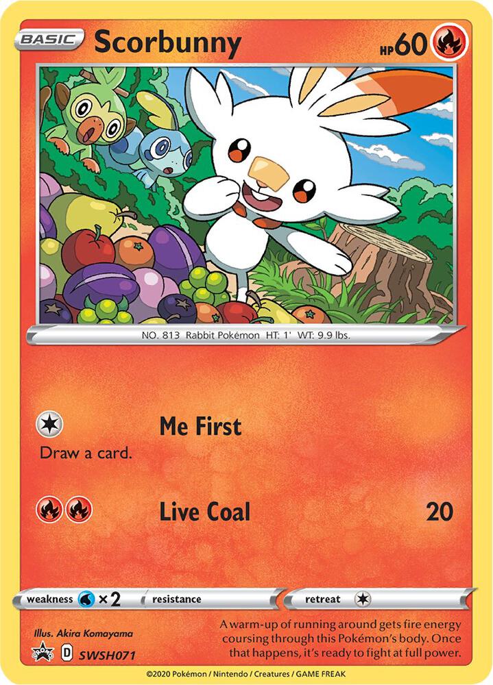 Scorbunny SWSH071 (SWSH: Sword & Shield Promo Cards)  - Holofoil