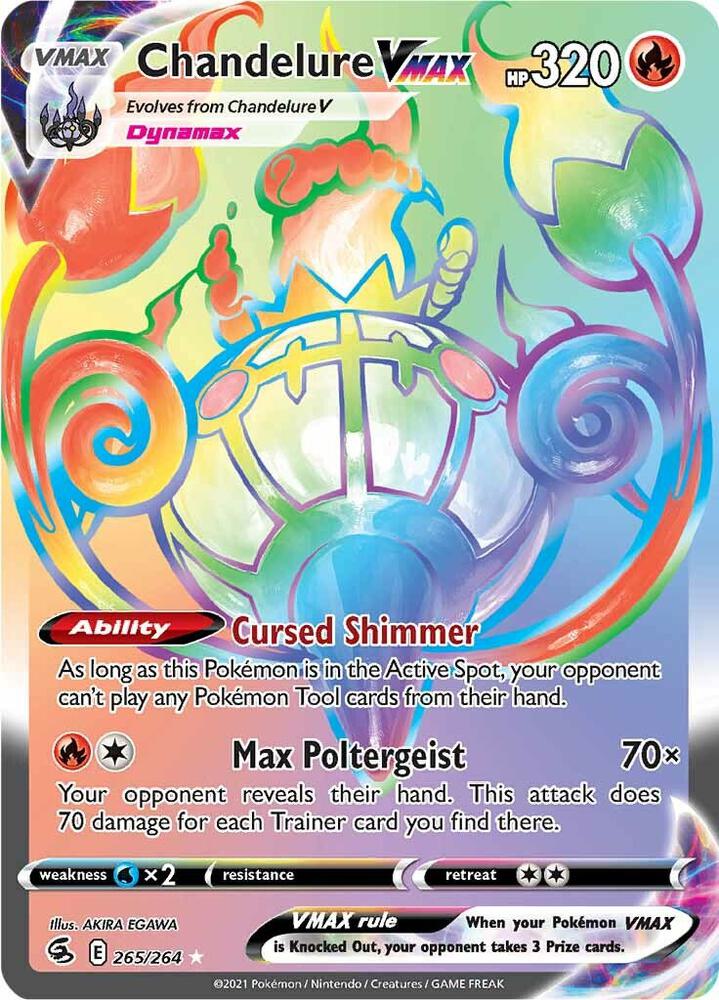 Chandelure VMAX Secret 265/264 (SWSH08: Fusion Strike)  - Holofoil