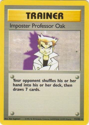 Imposter Professor Oak 073/102 (Base Set)  - Unlimited Normal