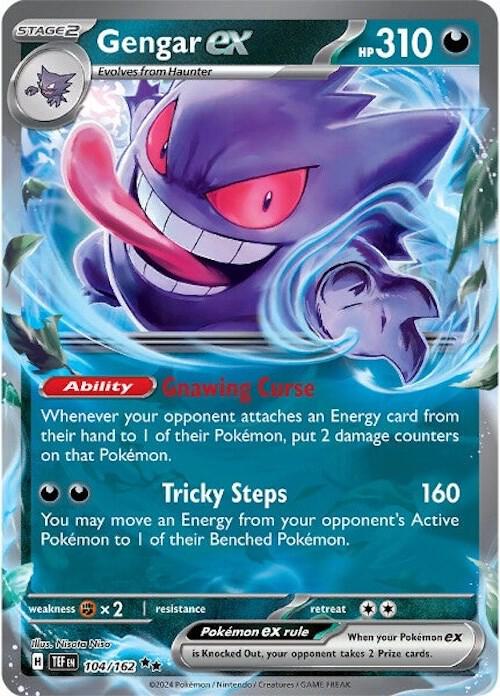 Gengar ex 104/162 (SV05: Temporal Forces)  - Holofoil