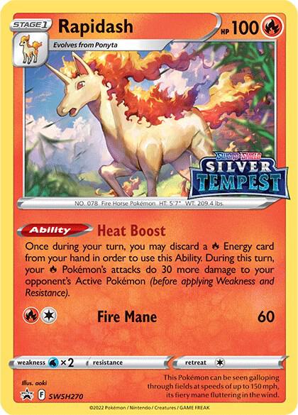 Rapidash Prerelease SWSH270 (SWSH: Sword & Shield Promo Cards)  - Holofoil
