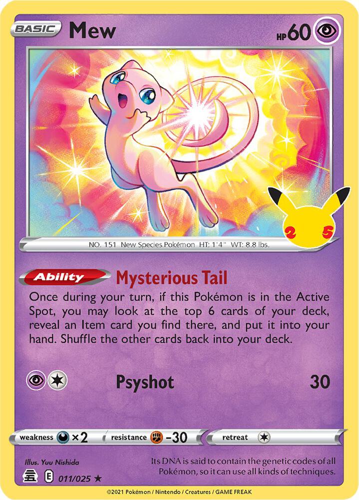 Mew 011/025 (Celebrations)  - Holofoil