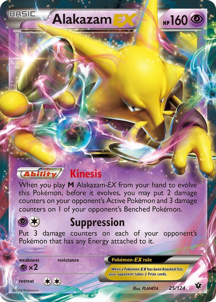 Alakazam EX 25/124 (XY - Fates Collide)  - Holofoil