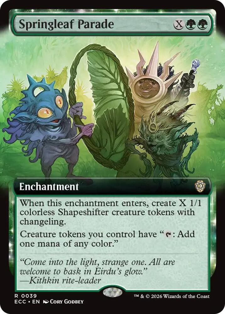Springleaf Parade 39 (Commander: Lorwyn Eclipsed)  - Extended Art